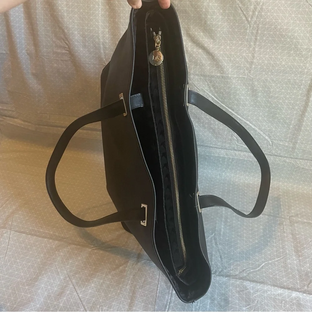 Lo & Sons Seville 13” Laptop Tote Black Saffiano Leather + Extra Shell